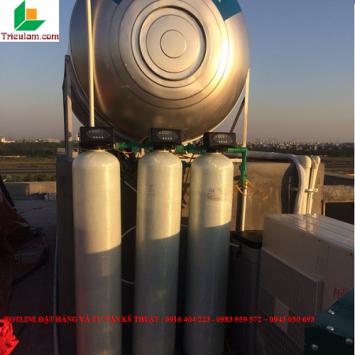 Hệ thống lọc nước 3 cột composite van tự động ở Lâm Hạ